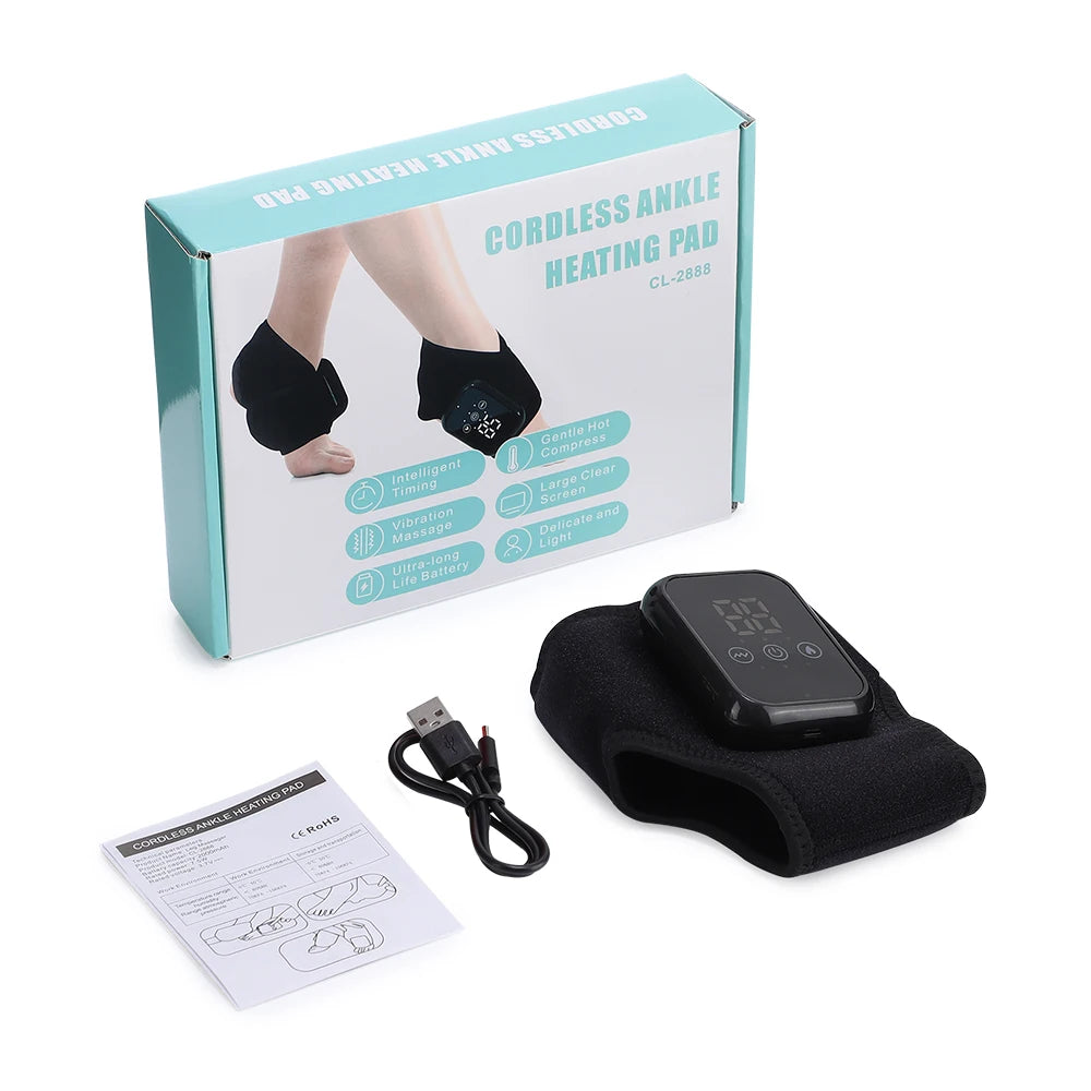 Cosmic HealingVibes Cordless Ankle Massager with 3 Heat Levels & Vibration Relief
