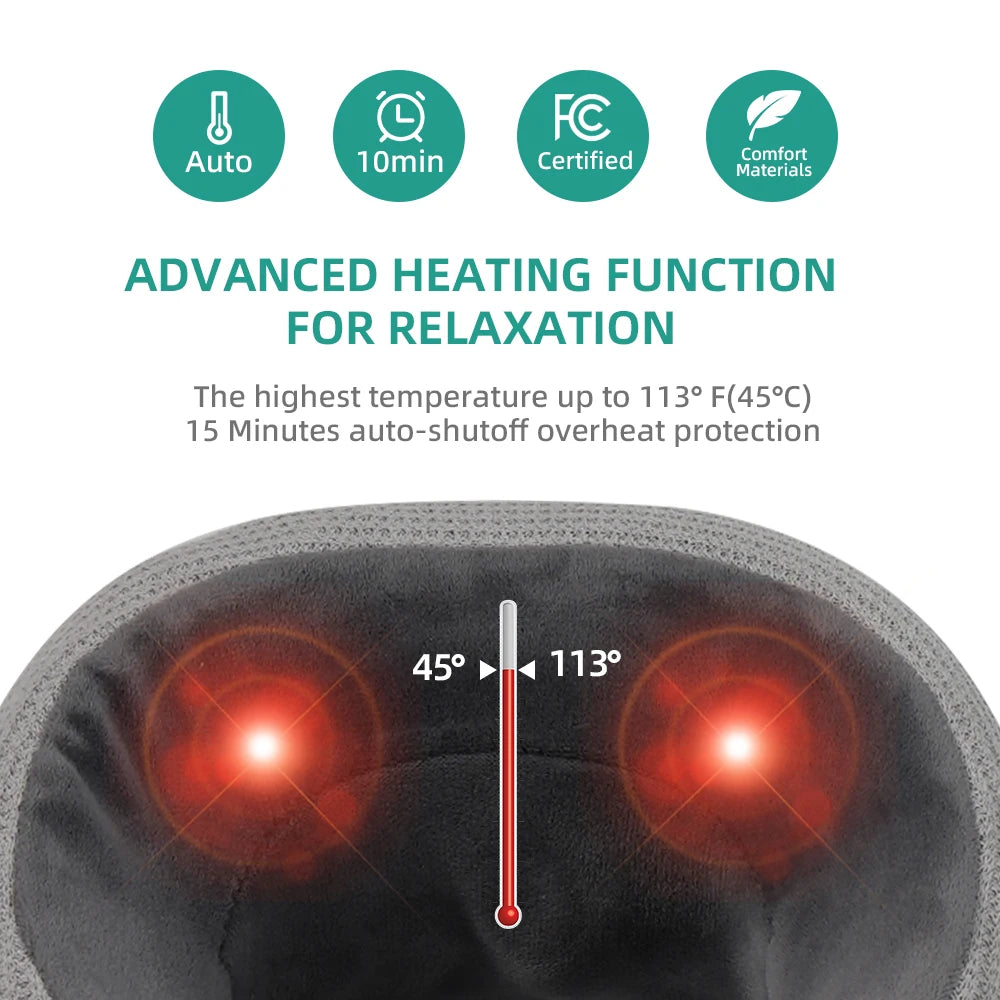 Viladepot U-Shaped Neck Massager With Automatic 10Min Timer - FCC Certified Relaxation